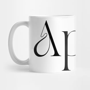 April Typography Mug